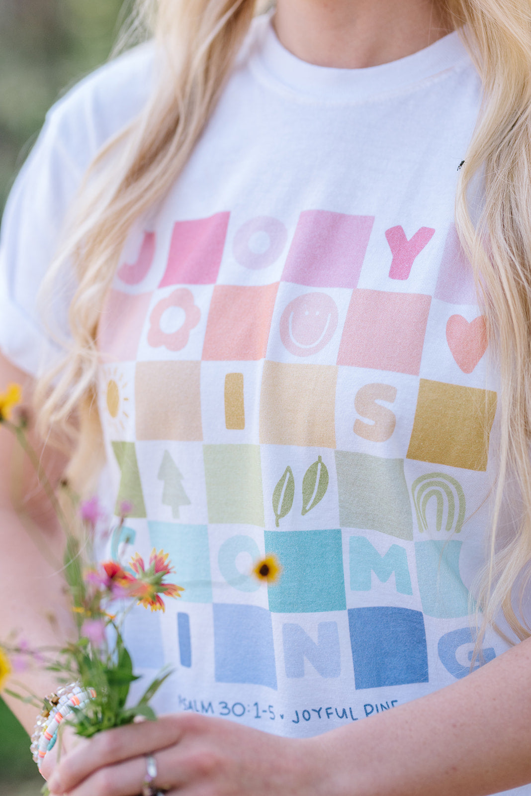 Joy is Coming Multicolor Tee