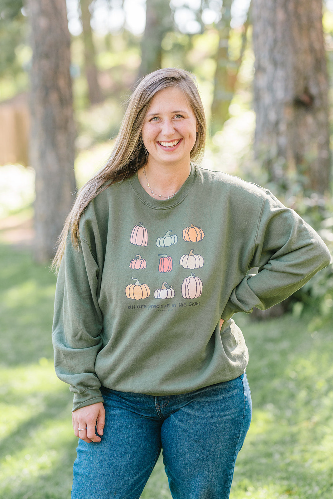 Precious in His Sight Pumpkin Pullover