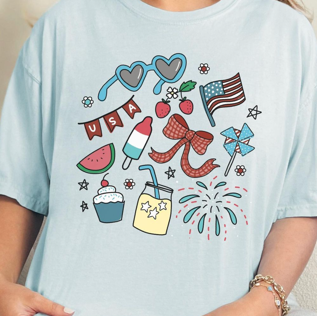 Fourth of July Favorites Icon Tee