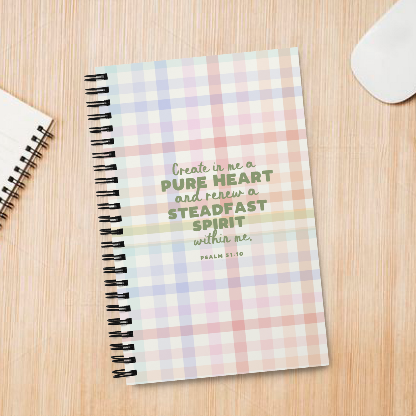 Pure Heart Dotted Spiral Notebook