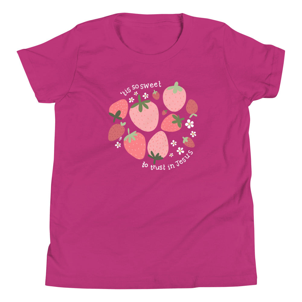 Tis so Sweet Strawberry Youth Tee