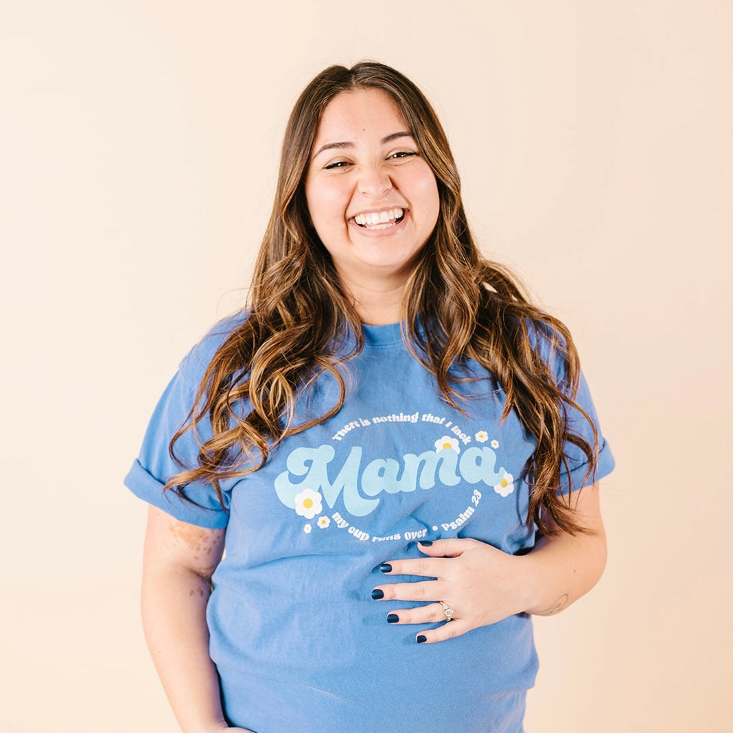 Psalm 23 Mama Tee - Blue