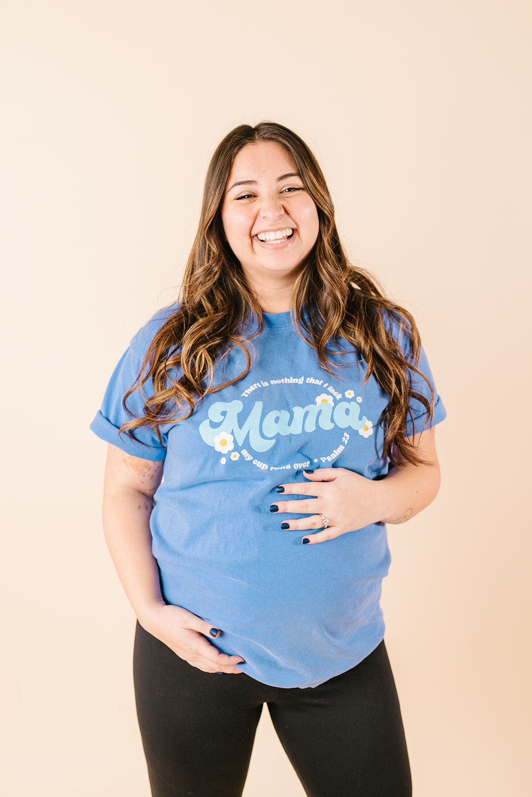 Psalm 23 Mama Tee - Blue