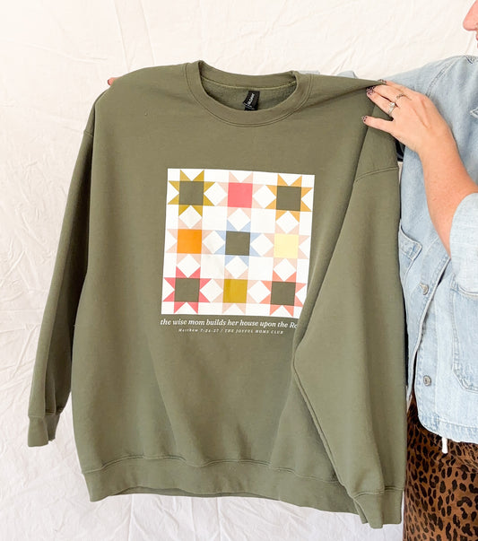 The Wise Mom Quilty Pullover
