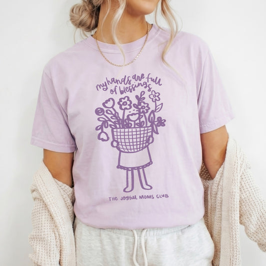 Hands Full of Blessings Motherhood Tee