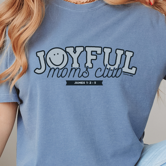 Joyful Moms Club Tee - Denim
