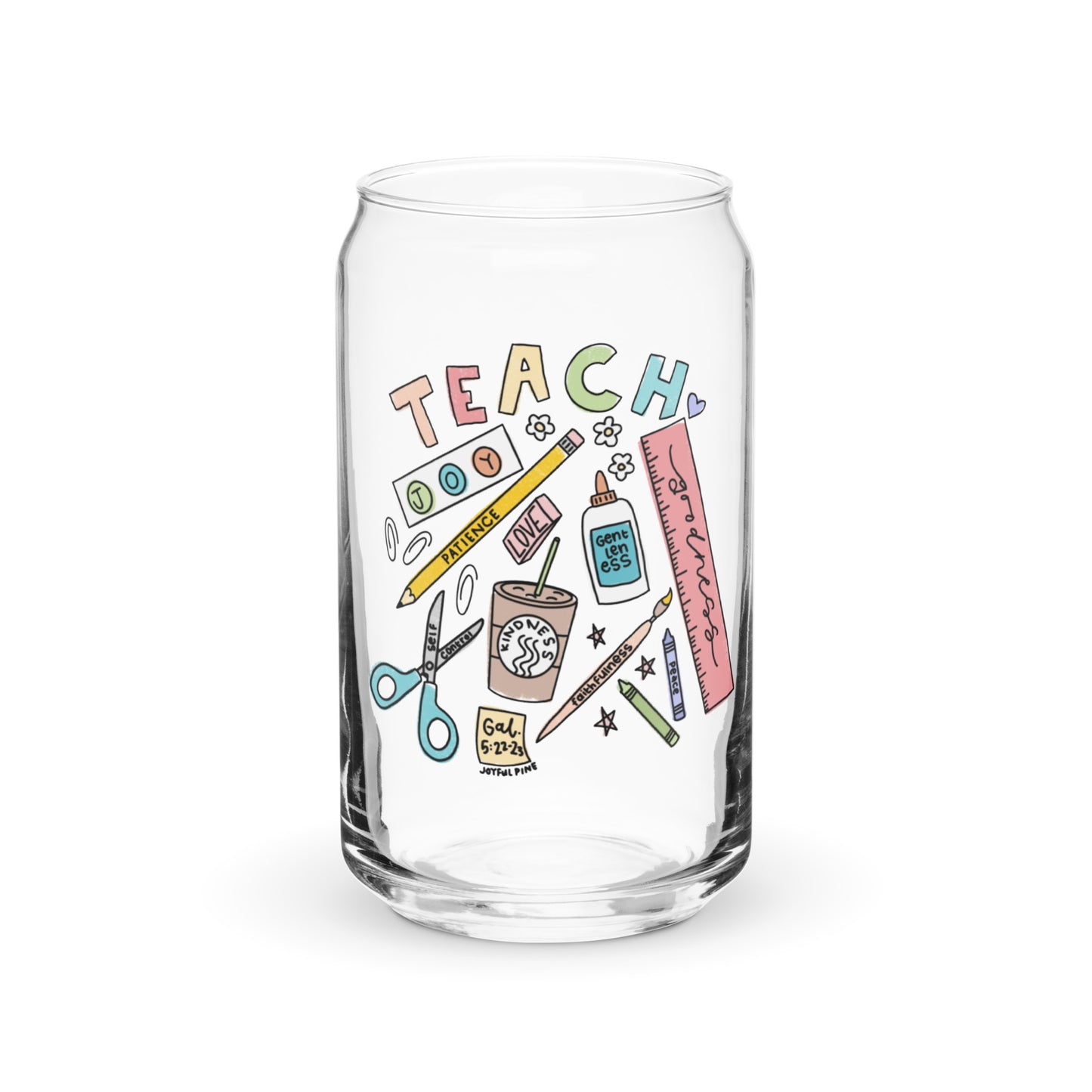 Teach Fruit of the Spirit Can Glass