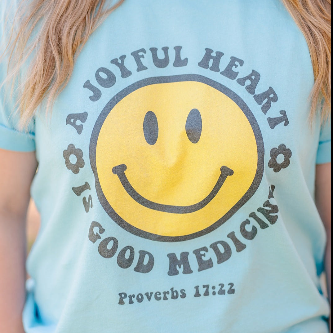 Joyful Heart is Good Medicine Smile Tee