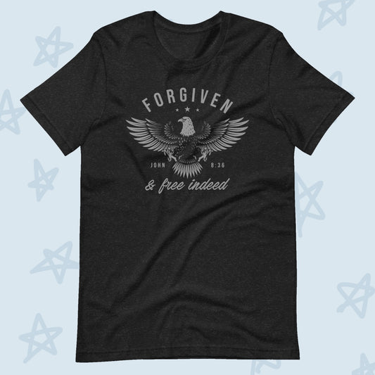 Forgiven and Free Indeed Men’s Patriotic Tee