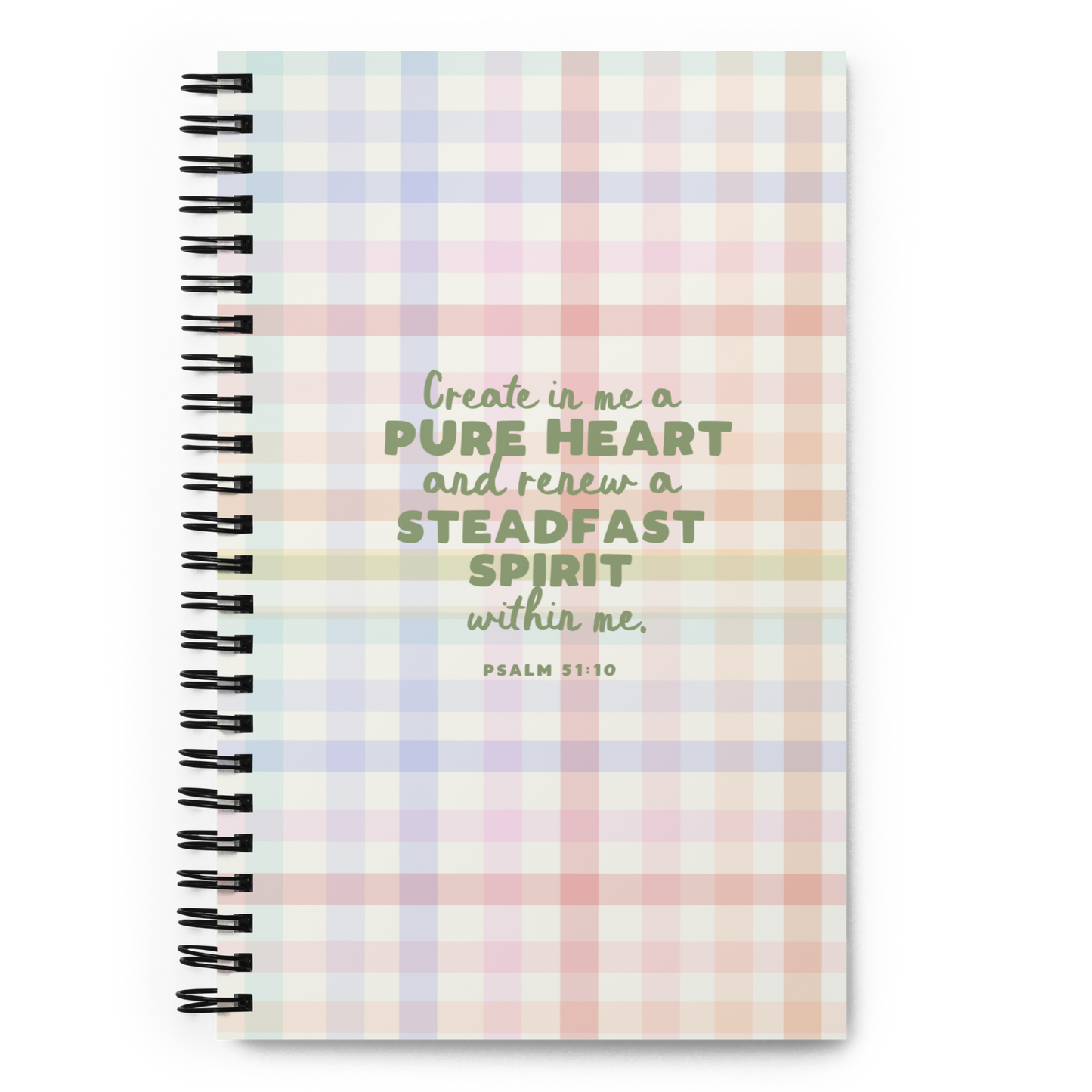Pure Heart Dotted Spiral Notebook