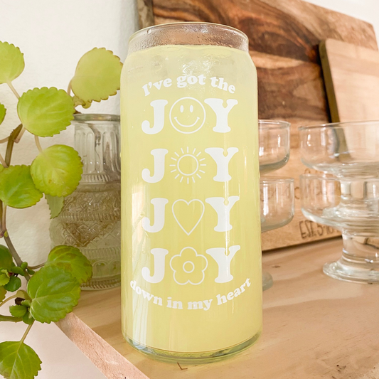 Joy Joy Joy 20oz Glass