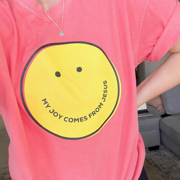 My Joy Comes From Jesus Smile Face Tee